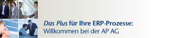 Das Plus f&uuml;r Ihre ERP-Prozesse. Willkommen bei der AP AG